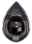 Adult Motocross Helmet Purple and Black