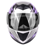 FACTORY SECOND - Purple Youth Full Face Motorcycle Helmet Medium