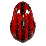 Adult Motocross Red and Black Helmet