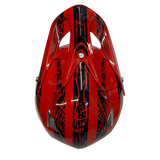 Adult Motocross Red and Black Helmet