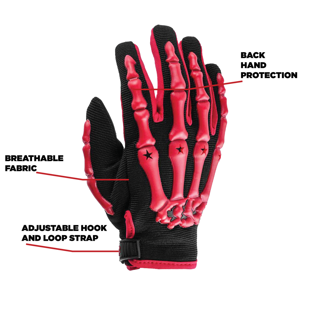 Youth Kids Motocross ATV Off Road Red Gloves and Goggles Typhoon XL