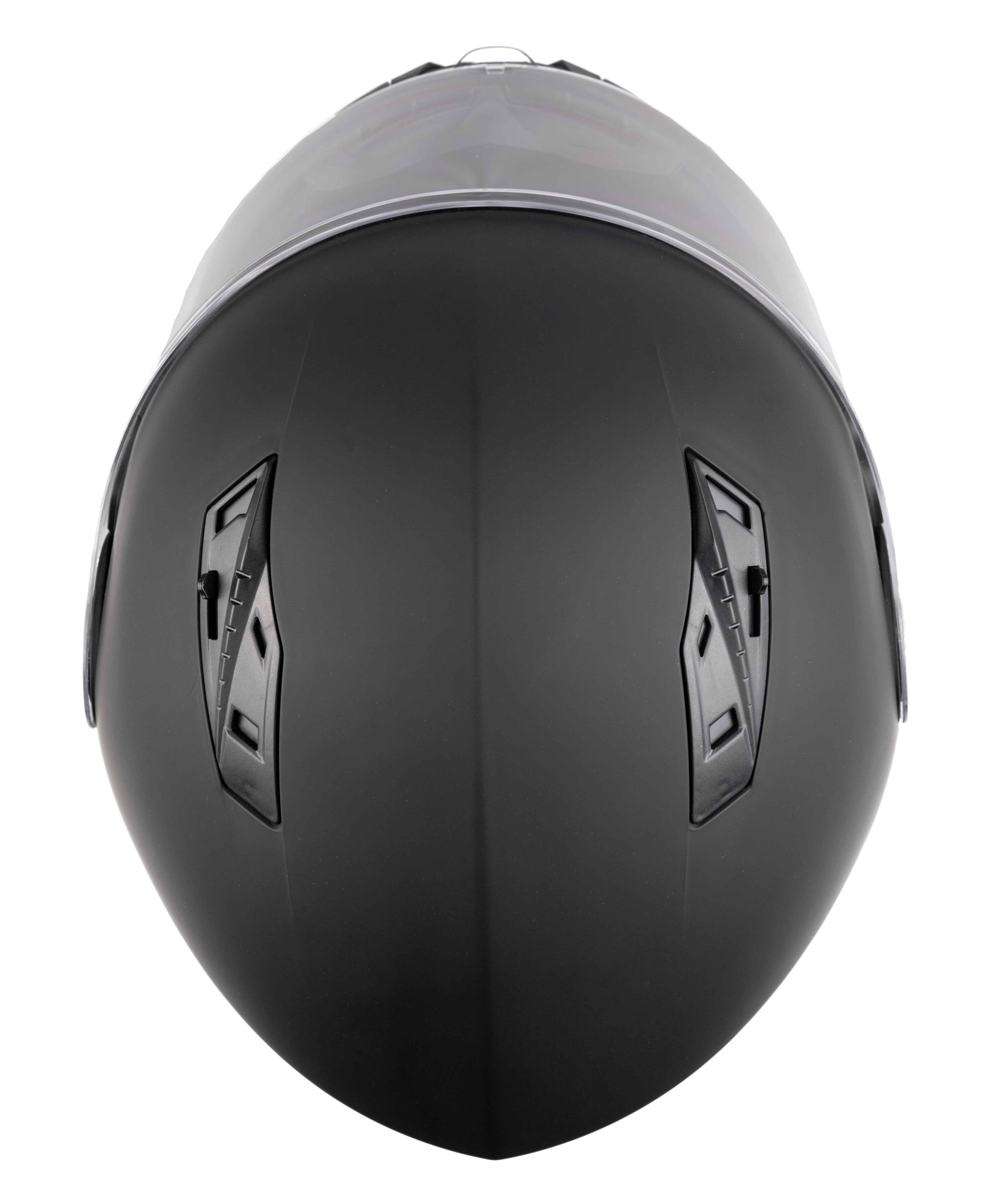 Matte Black Dual Visor Adult Modular Snowmobile Typhoon Helmet
