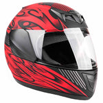 Red Youth Full Face Motorcycle Helmet (Medium) - FACTORY SECOND