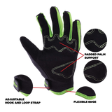 Youth Set Motocross Gloves and Goggles Green