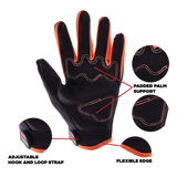 Youth Motocross Orange Gloves and Goggles