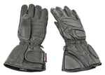 Leather Five Finger Snowmobile Gloves (SMALL)