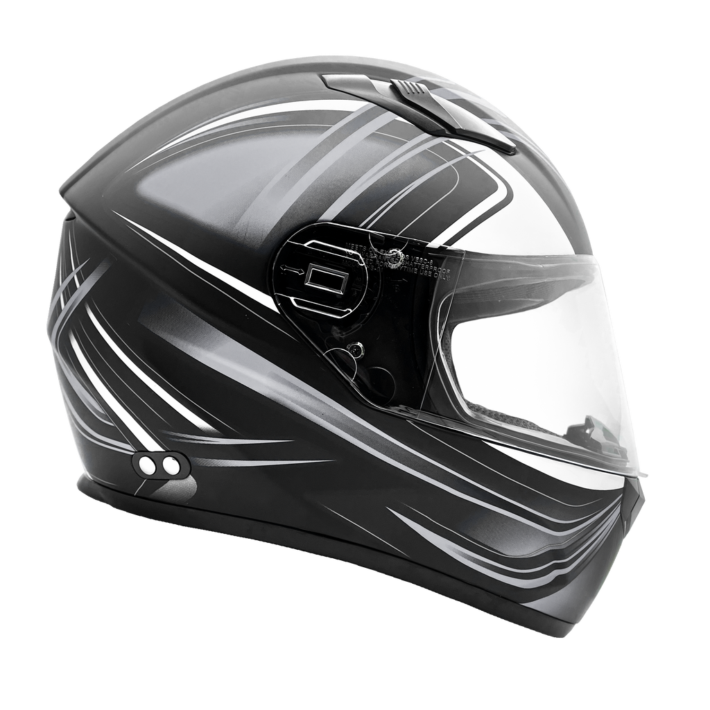 3X 4X Adult Gray Snowmobile Helmet with Heated Shield Typhoon Helmets