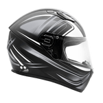 Adult Full Face 3x 4x Gray Snowmobile Helmet w/ Electric Heated Shield