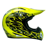 Yellow HI-Viz Helmet, Black Gloves, Goggles & Adult Chest Protector