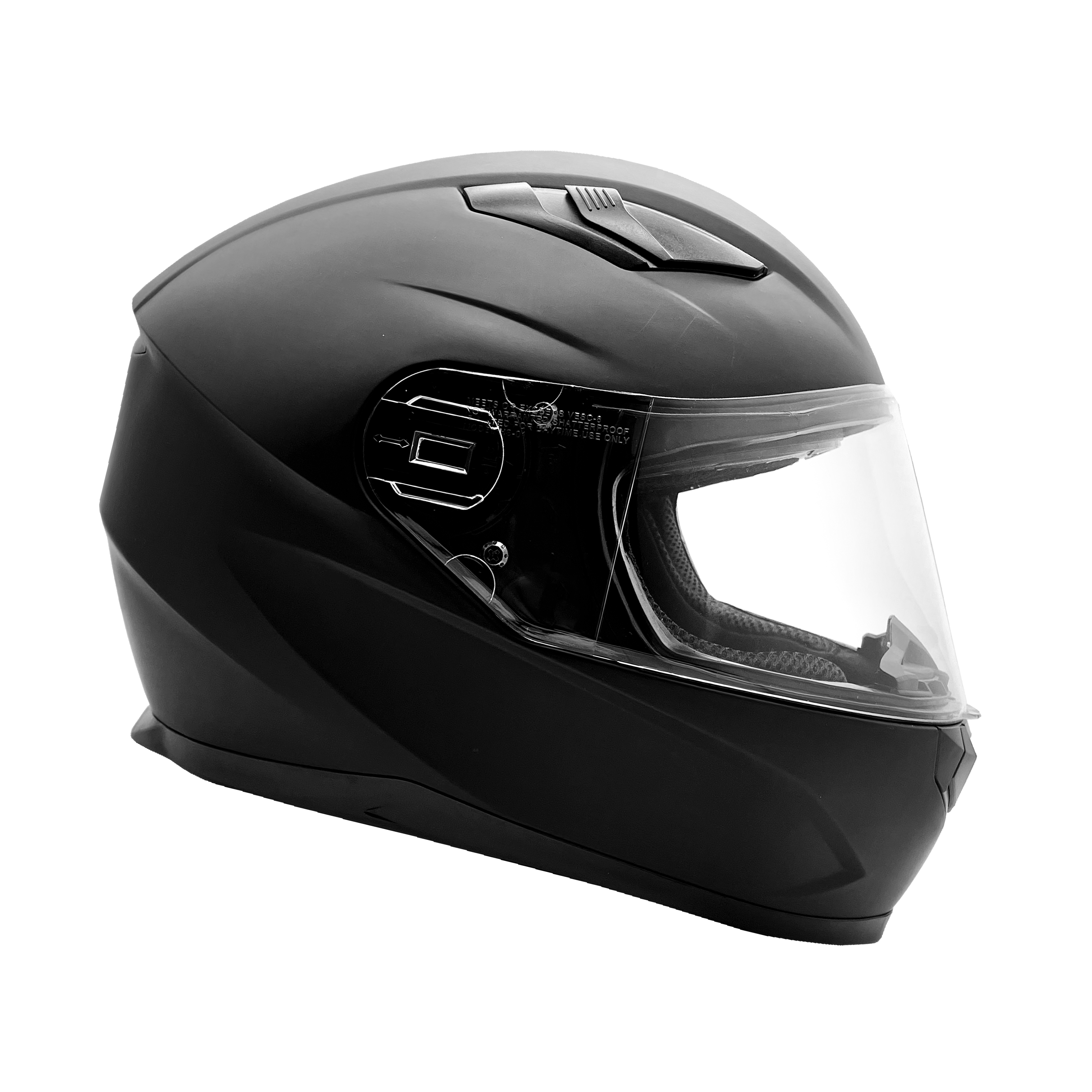 Black Adult Full Face Helmet w/ Retractable Sun Visor Black Adult Full Face Helmet w/ Retractable Sun Visor