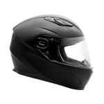 Adult Matte Black Full Face Helmet w/ Retractable Sun Visor