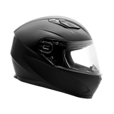 Adult Matte Black Full Face Helmet w/ Retractable Sun Visor