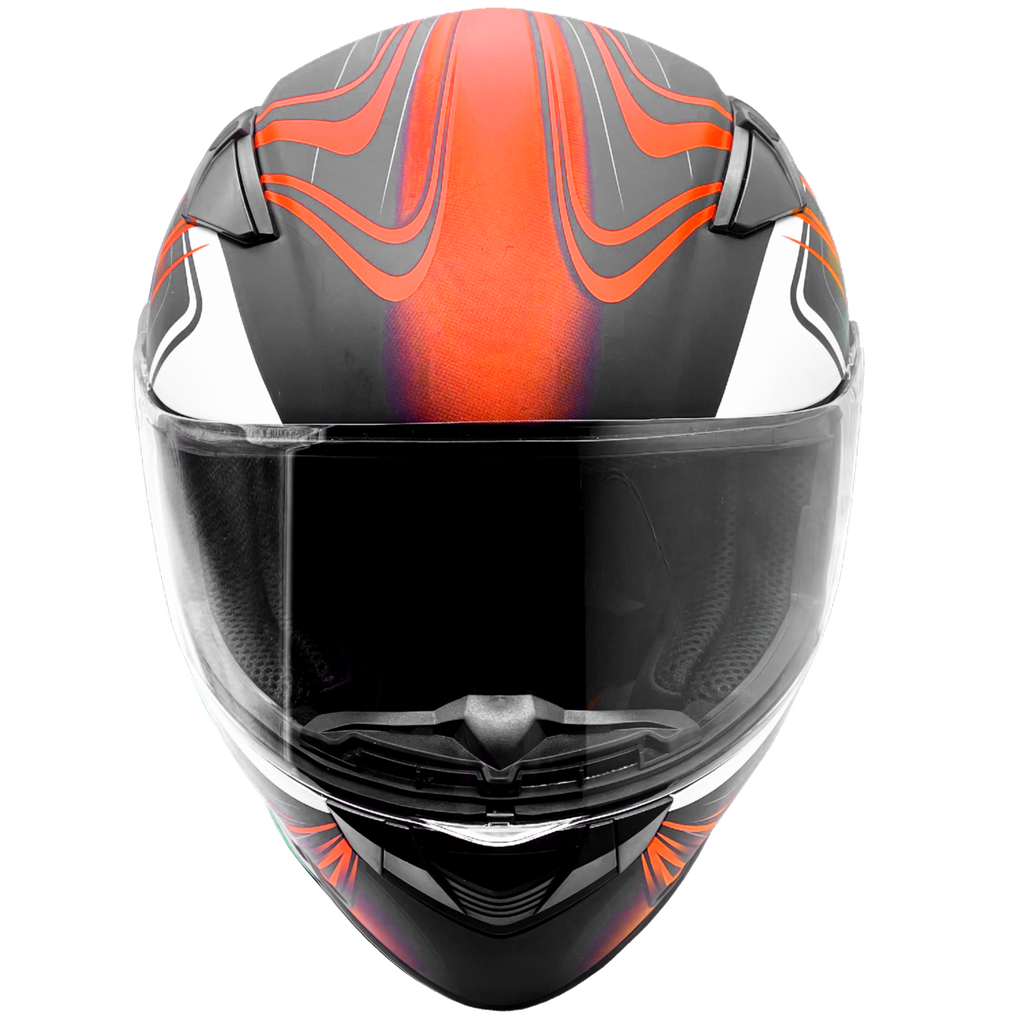 3X 4X Orange Adult Snowmobile Helmet from Typhoon Helmets