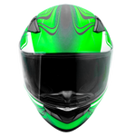 Adult Full Face Motorcycle Helmet w/Drop Down Sun Shield (Matte Green, X Small) Size 21 - 21 1/2"