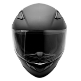 Adult Matte Black Full Face Helmet w/ Retractable Sun Visor