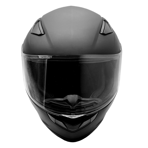 full face matte black motorcycle helmet Black XS Adult Full Face Helmet w/ Retractable Sun Visor