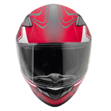 Adult Red Full Face Snowmobile Helmet w/ Double Pane Shield