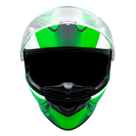 Adult Full Face 3x 4x Green Snowmobile Helmet w/ Electric Heated Shield