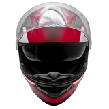 Adult Full Face Motorcycle Helmet w/Drop Down Sun Shield (Matte Red, X Small) Size 21 - 21 1/2"