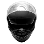 Adult Matte Black Full Face Helmet w/ Retractable Sun Visor