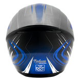 Adult Matte Blue Full Face Helmet 3x 4x
