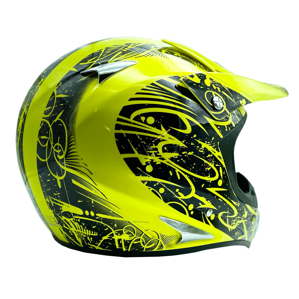 Yellow online atv helmet