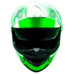 Adult Full Face Motorcycle Helmet w/Drop Down Sun Shield (Matte Green, X Small) Size 21 - 21 1/2"
