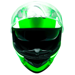 Typhoon Adult Full Face Motorcycle Helmet w/Drop Down Sun Shield (Matte Green, X Small) Size 21 - 21 1/2"