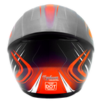 Adult 3x 4x Orange Full Face Snowmobile Helmet w/ Double Pane Shield