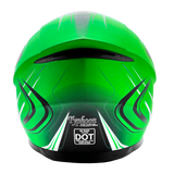 Adult Full Face Motorcycle Helmet w/Drop Down Sun Shield (Matte Green, X Small) Size 21 - 21 1/2"
