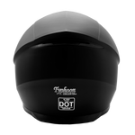 Adult Matte Black Full Face Helmet w/ Retractable Sun Visor