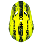 HI-Viz Yellow Splatter Adult Motocross Helmet
