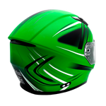 Adult Full Face 3x 4x Green Snowmobile Helmet w/ Electric Heated Shield