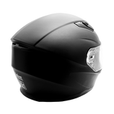 Adult Matte Black Full Face Helmet w/ Retractable Sun Visor