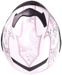 White Pink Butterfly Youth Full Face Motorcycle Helmet