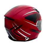 Adult Full Face 3x 4x Matte Red Snowmobile Helmet w/ Electric Heated Shield