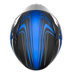 Adult Full Face 3x 4x Blue Snowmobile Helmet w/ Electric Heated Shield