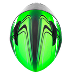 Adult Full Face Motorcycle Helmet w/Drop Down Sun Shield (Matte Green, X Small) Size 21 - 21 1/2"