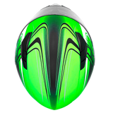 Adult Full Face Motorcycle Helmet w/Drop Down Sun Shield (Matte Green, X Small) Size 21 - 21 1/2"
