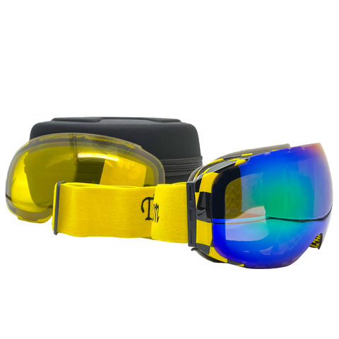 Bee Magnetic Ski Snowboard Goggles Snow - FACTORY SECOND - Green