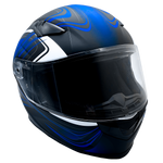 Matte Blue Full Face Adult Helmet (XS)- FACTORY SECOND