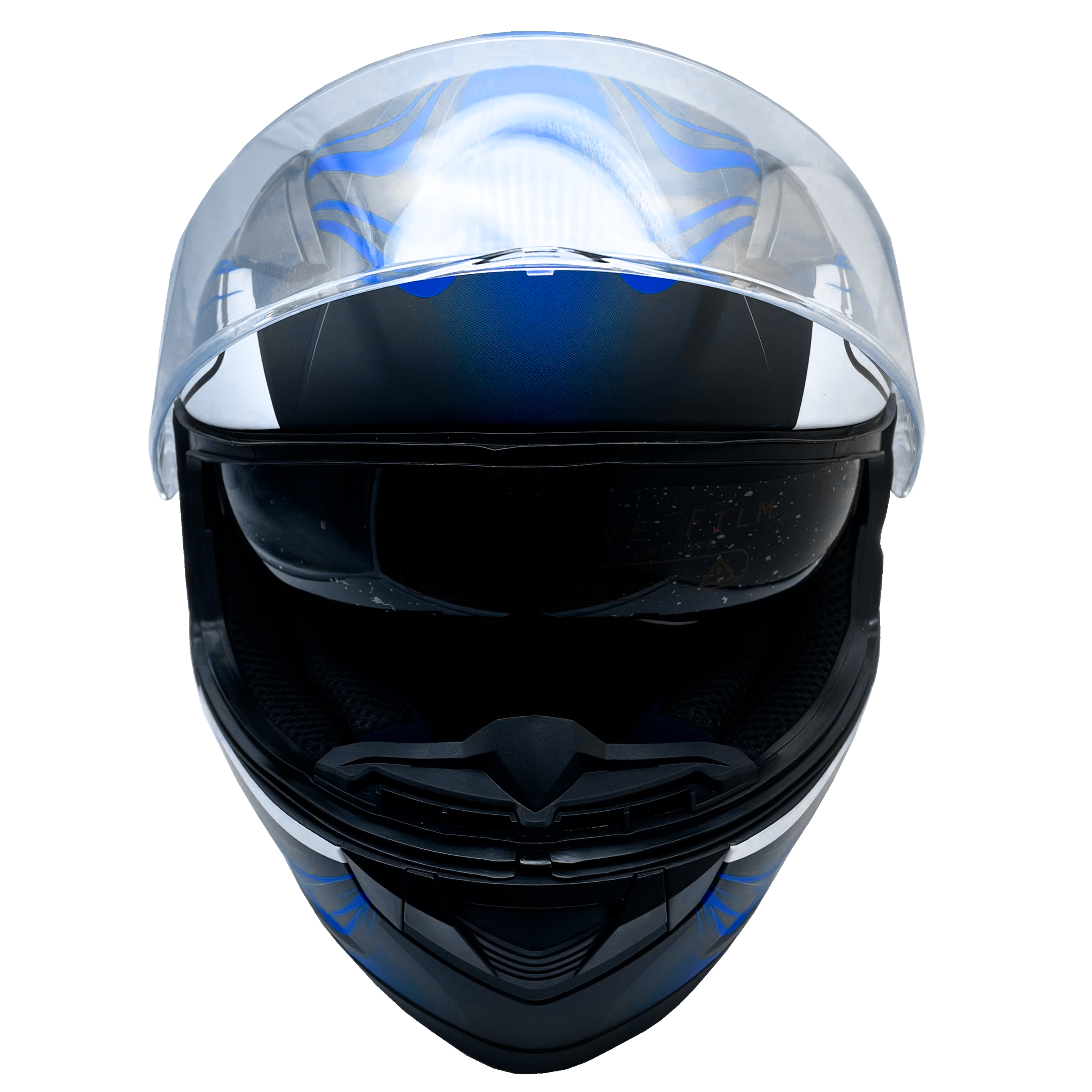 Black XS Adult Full Face Helmet w/ Retractable Sun Visor