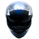 XS Adult Matte Blue Full Face Helmet w/ Retractable Sun Visor