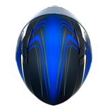 Adult Blue Full Face Snowmobile Helmet w/ Double Pane Shield