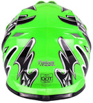 Green Helmet, Black Gloves, Goggles & Youth Chest Protector