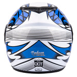 Youth Full Face Blue Motorcycle Helmet