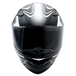 Adult Matte Gray Full Face Helmet w/ Retractable Sun Visor