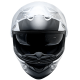 Typhoon Adult Full Face Motorcycle Helmet w/Drop Down Sun Shield (Matte Gray, X Small) Size 21 - 21 1/2"
