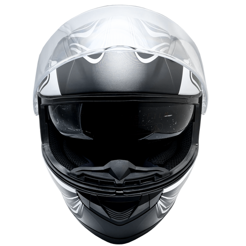 Grey XS Adult Full Face Helmet w/ Retractable Sun Visor Grey XS Adult Full Face Helmet w/ Retractable Sun Visor