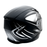 XS Adult Matte Gray Full Face Helmet w/ Retractable Sun Visor
